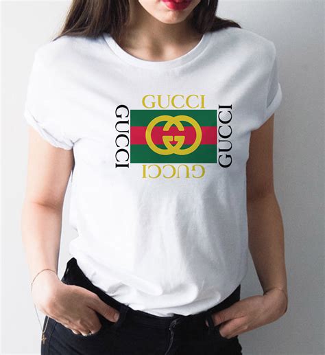 gucci logo tee womens|gucci logo t shirt women's.